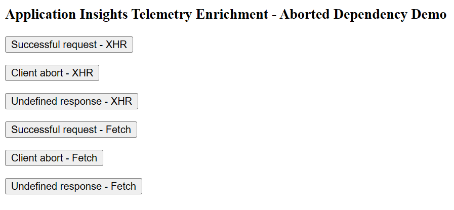 Demo user interface